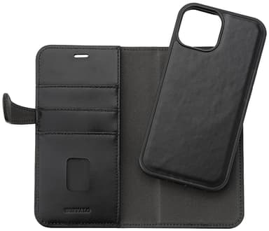 Buffalo iPhone 15 2in1 Leather MagSeries lompakkokotelo (musta)