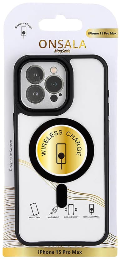 Onsala iPhone 15 Pro Max Bumb MagSeries suojakuori (musta)