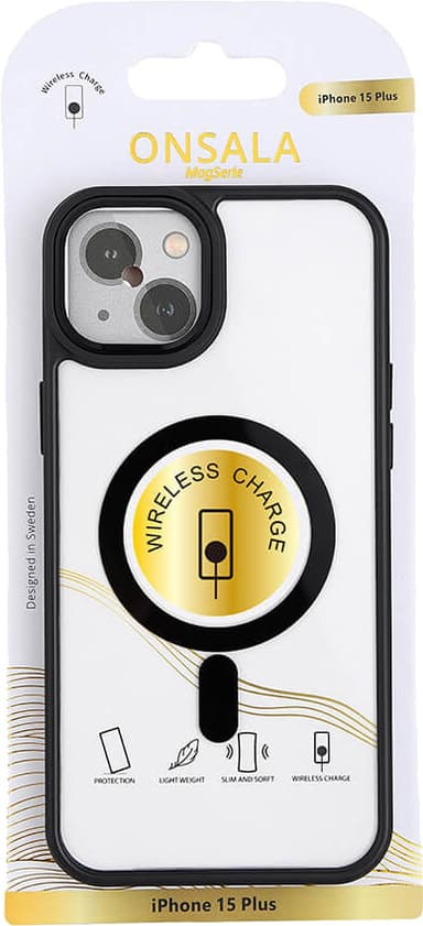 Onsala iPhone 15 Plus Bumb MagSeries suojakuori (musta)