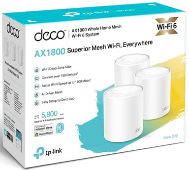 TP-Link Deco X20 WiFi 6 mesh-järjestelmä (3 kpl)