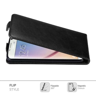 Samsung Galaxy S6 Suojakuori Lompakkokotelo (Musta)