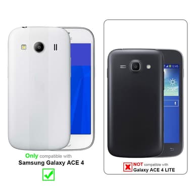 Samsung Galaxy ACE 4 Suojakuori Lompakkokotelo (Musta)