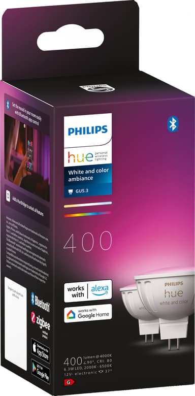 Philips Hue WCA MR16 LED lamppu 6,3 W 2 kpl