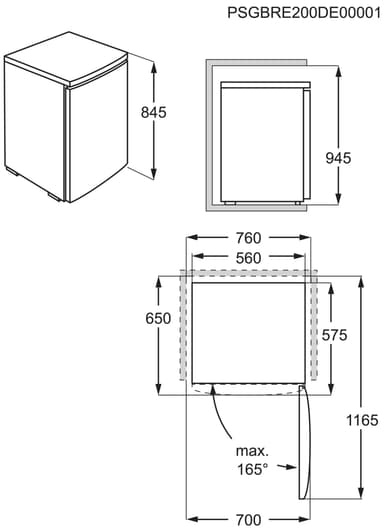 Electrolux jääkaappi pakastinlokerolla LXB1SE11W0