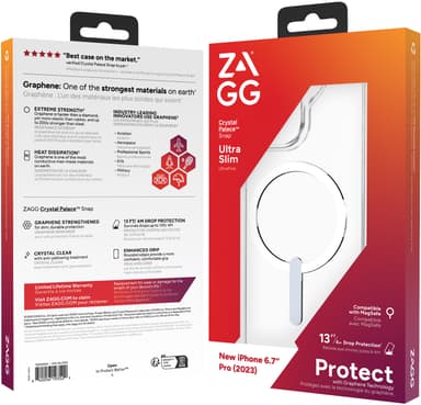 Zagg iPhone 15 Pro Max Crystal Palace Snap suojakuori (läpinäkyvä)