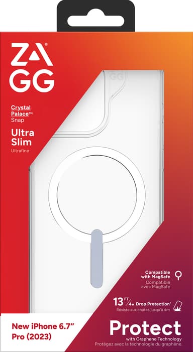 Zagg iPhone 15 Pro Max Crystal Palace Snap suojakuori (läpinäkyvä)