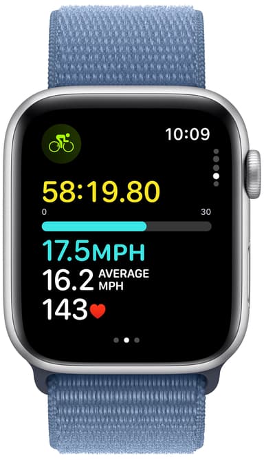 Apple Watch SE 2nd Gen 44mm LTE (hopea alu./talvensin. urheiluranneke)