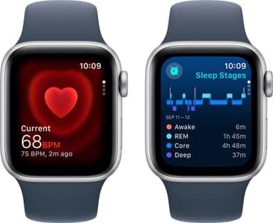 Apple Watch SE 2nd Gen 40mm LTE (hopea alu./m.sin. urheiluranneke M/L)