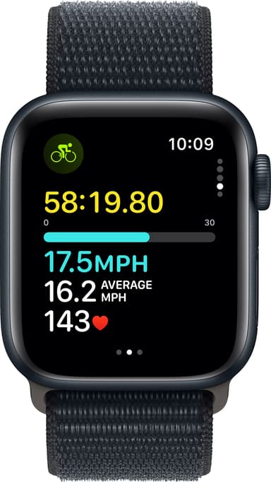 Apple Watch SE 2nd Gen 40mm LTE (keskiyö alum./keskiyö urheiluranneke)
