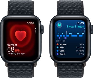 Apple Watch SE 2nd Gen 40mm LTE (keskiyö alum./keskiyö urheiluranneke)