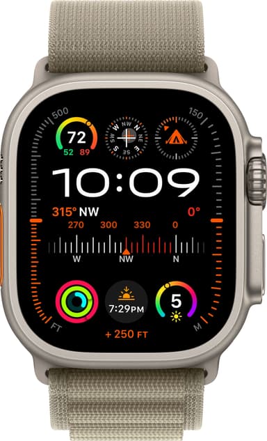 Apple Watch Ultra 2 49 mm GPS+CEL titaani M (oliivi/Alpine Loop)