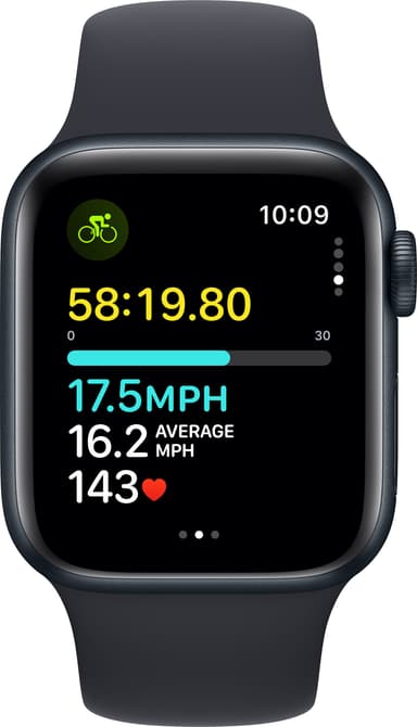 Apple Watch SE 2nd Gen 40mm LTE (kes. alu./keskiyö urheiluranneke M/L)