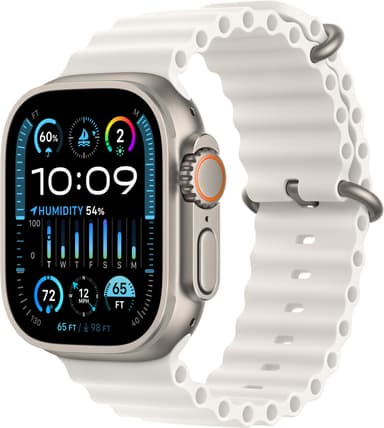 Apple Watch Ultra 2 49 mm GPS+CEL titaani (valkoinen/Ocean Band)
