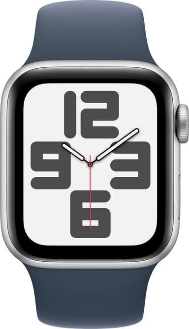 Apple Watch SE 2nd Gen 40mm LTE (hopea alu./m.sin. urheiluranneke M/L)