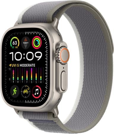 Apple Watch Ultra 2 49 mm GPS+CEL titaani M/L (vihreä/harmaa /Trail)