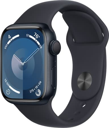 Apple Watch S9 41mm GPS (keskiyö alu./keskiyönsin. Sport Band) S/M