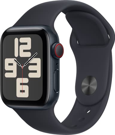 Apple Watch SE 2nd Gen 40mm LTE (kes. alu./keskiyö urheiluranneke S/M)