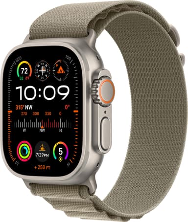 Apple Watch Ultra 2 49 mm GPS+CEL titaani M (oliivi/Alpine Loop)