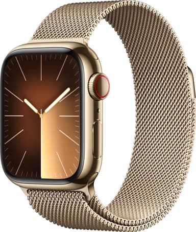 Apple Watch S9 41mm GPS+CEL (kulta ruostumaton/kulta Milanese Loop)