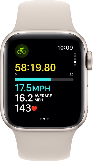 Apple Watch SE 2nd Gen 40mm GPS (tähtivalo/tähtiv. urheiluranneke M/L)