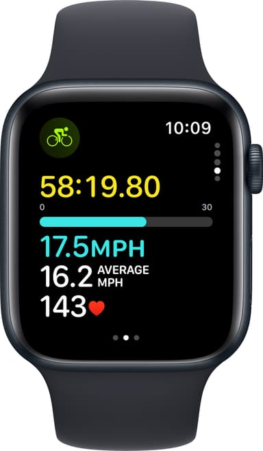 Apple Watch SE 2nd Gen 44mm LTE (keskiyö alu./kes. urheiluranneke M/L)