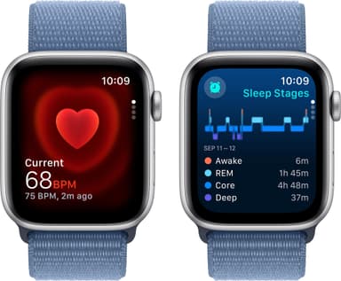 Apple Watch SE 2nd Gen 44mm GPS (hopea alu./talvensin. urheiluranneke)