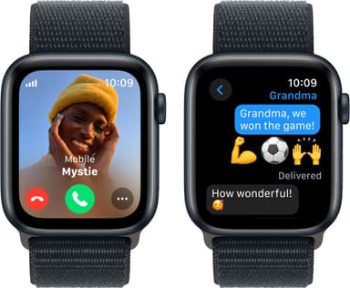 Apple Watch SE 2nd Gen 44mm LTE (keskiyö alu./keskiyö urheiluranneke)