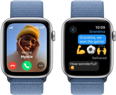 Apple Watch SE 2nd Gen 44mm LTE (hopea alu./talvensin. urheiluranneke)