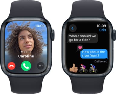 Apple Watch S9 45mm GPS+CEL (keskiyö alu./keskiyönsin. Sport Band) M/L