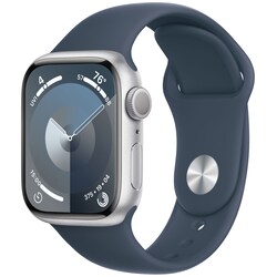 Apple Watch S9 41mm GPS+CEL (hopea alu./ myrskynsin. Sport Band) S/M