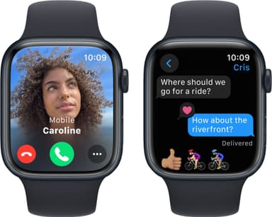 Apple Watch S9 45mm GPS (keskiyö alu./keskiyönsin. Sport Band) S/M