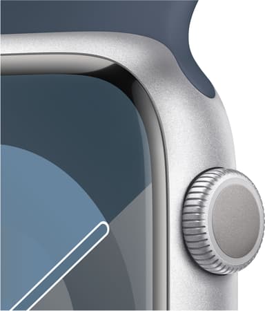 Apple Watch S9 45mm GPS (hopea alu./myrskynsininen Sport Band) S/M