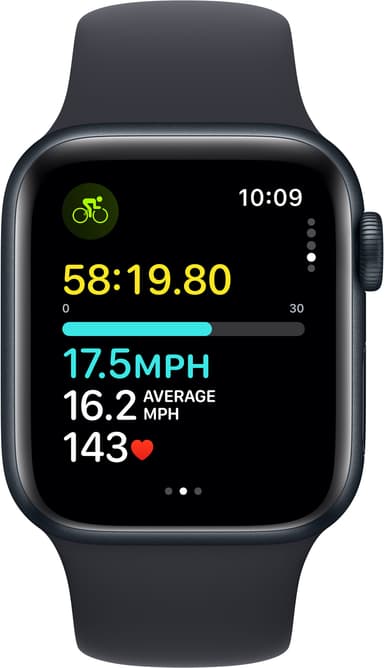 Apple Watch SE 2nd Gen 40mm GPS (kes. alu./keskiyö urheiluranneke M/L)