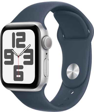 Apple Watch SE 2nd Gen 40mm GPS (hopea alu./m.sin. urheiluranneke M/L)