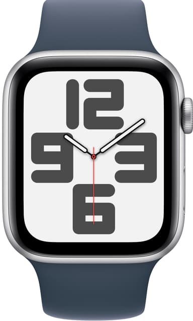 Apple Watch SE 2nd Gen 44mm LTE (hopea alu./m.sin. urheiluranneke M/L)