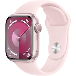 Apple Watch S9 41mm GPS (pinkki alu./vaaleanpunainen Sport Band) S/M