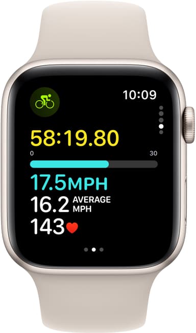 Apple Watch SE 2nd Gen 44mm GPS (tähtivalo/tähtiv. urheiluranneke M/L)