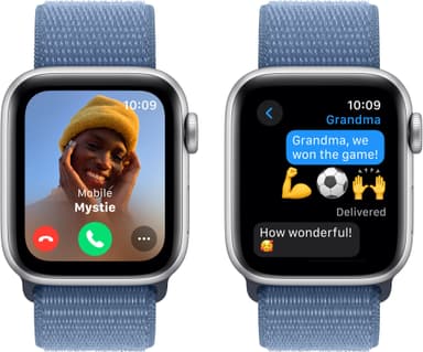 Apple Watch SE 2nd Gen 40mm GPS (hopea alu./talvensin. urheiluranneke)
