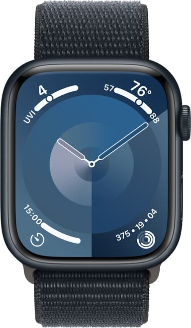 Apple Watch S9 45mm GPS+CEL (keskiyö alu./keskiyönsin. Sport Loop)