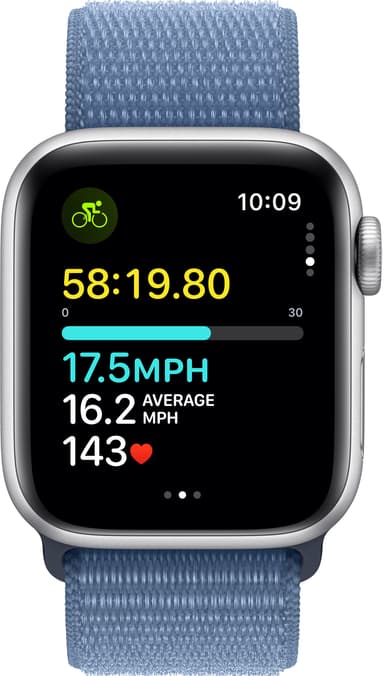 Apple Watch SE 2nd Gen 40mm GPS (hopea alu./talvensin. urheiluranneke)