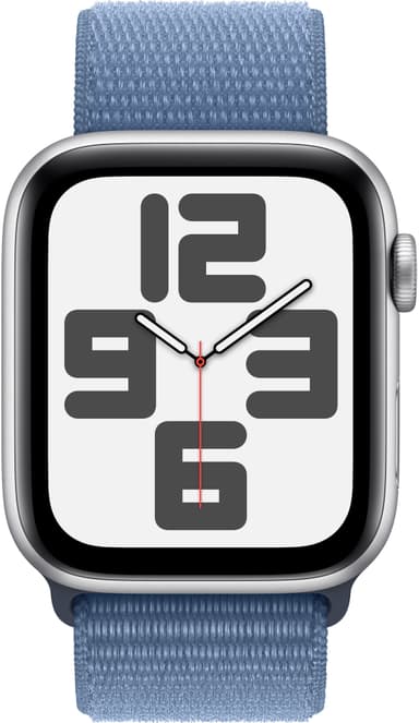 Apple Watch SE 2nd Gen 44mm GPS (hopea alu./talvensin. urheiluranneke)