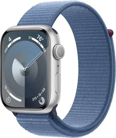 Apple Watch S9 45mm GPS (hopea alu./talvensininen Sport Loop)