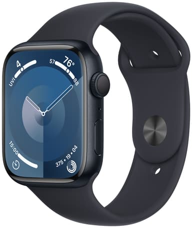 Apple Watch S9 45mm GPS (keskiyö alu./keskiyönsin. Sport Band) S/M