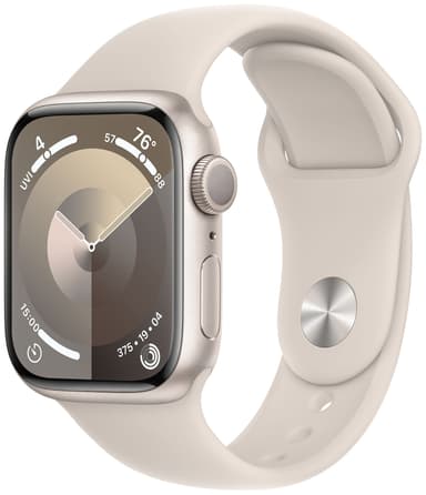 Apple Watch S9 41mm GPS (tähtivalkea alu./tähtivalkea Sport Band) M/L