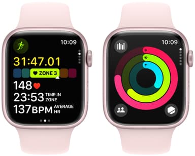 Apple Watch S9 45mm GPS (pinkki alumiini/vaaleanpun. Sport Loop) M/L