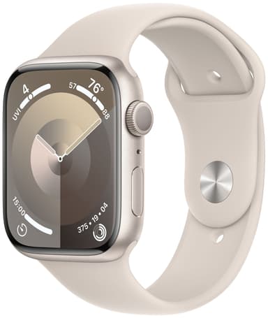 Apple Watch S9 45mm GPS (tähtivalkea alu./tähtivalkea Sport Band) S/M