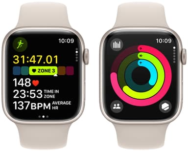 Apple Watch S9 45mm GPS (tähtivalkea alu./tähtivalkea Sport Band) S/M