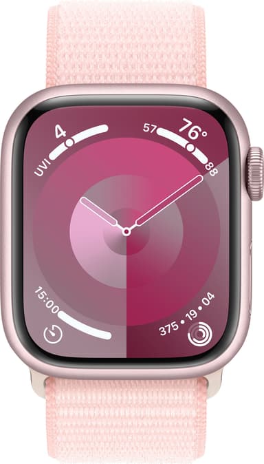 Apple Watch S9 41mm GPS+CEL (pinkki alu./vaaleanpun. Sport Band) S/M