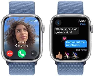 Apple Watch S9 45mm GPS+CEL (hopea alu./talvensininen Sport Loop)
