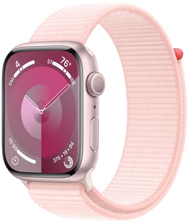 Apple Watch S9 45mm GPS (pinkki alumiini/vaaleanpunainen Sport Loop)